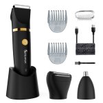Scttomon tondeuse cheveux 3 en 1 homme �tanche ? rasoir corps trimmer nez rasoir zones intimes �lectrique ...