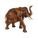 Sculpture Éléphant xl en bois de suar 50cm Sculpture Éléphant xl en bois de suar 50cm