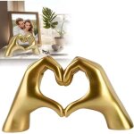 Sculpture de mains en forme de c?ur en r�sine statue moderne en forme de doigt damour mod�le de main