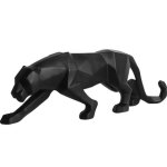 Sculpture - moderne - panth�re - r�sine - 14x7x45 cm - d�coration int�rieure - noir