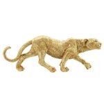 Sculpture panth�re - seven design - or - polyr�sine - 89x21x33 cm