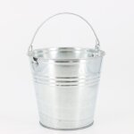 Seau 7l robuste et polyvalent de jardin en acier galvanis� avec poign�e - terre eau mortier