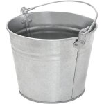 Seau en acier galvanis  poigne ergonomique 5l - robuste seau jardin de construction seau  mortier ...