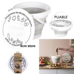 Seau à compost pliable - marque - 5l - anse - couvercle - rétractable Seau à compost pliable - marque - 5l - anse - couvercle - rétractable