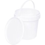 Seau avec couvercle plastique alimentaire - benbow - 1x 1l - blanc - hermtique - inodore - vide - rcipient ...