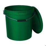 Seau avec couvercle plastique alimentaire - benbow - 1x 20l - vert - hermtique - inodore - vide - rcipient ...