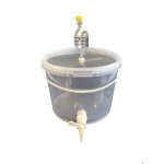 Seau fermentation 10 l transparent silplast complet avec barboteur joint dtanchit et robinet seau ...