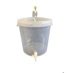 Seau fermentation 33l transparent silplast complet avec barboteur joint dtanchit et robinet seau pour ...