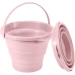 Seau pliable 3l bleu / rose - nettoyage / plage / p�che / camping - compact et portable - peu encombrant ...