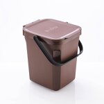 Seau poubelle compost organique 10 litres marron 235 x 265 x 285 mm