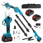 S�cateur �lectrique 2 en 1 sans fil - �cran lcd - avec batterie 21 v 2 x 30 ah et tige dextension de ...