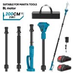 S�cateur �lectrique de 2 m�tres adapt� aux scies et aux s�cateurs compatible avec les batteries makita ...