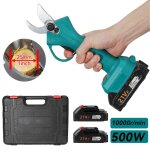 S�cateur �lectrique sans fil s�cateur �lectrique 2 batterie 9000 mah 500 w rechargeable s�cateur �lectrique ...