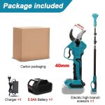 Scateur lectrique sans fil 40mm avec perche scateur tlescopique lectrique 28m rglage  180 degrs ...