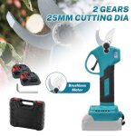 Secateur electrique sans fil batteries 21v 6500 mah diam�tre de coupe 25 mm lame de s�cateur professionnelle ...