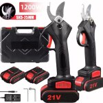 S�cateur �lectrique sans fil s�cateur bonsa� outil �lectrique avec 2 batteries 21v 1200w 25mm