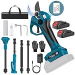 S�cateur �lectrique sans fil perche � 4 sections + affichage num�rique 55 - adapt� au jardin - bd