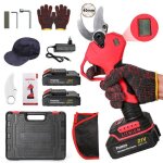 S�cateur �lectrique sans fil s�cateur professionnel 2 batteries de 1500mah 21 v longueur de coupe de ...