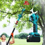 Sécateur Électrique sans fil professionnel ? 40mm Ø puissance 3500w poteau télescopique jusqu?à 28m tête ... Sécateur Électrique sans fil professionnel ? 40mm Ø puissance 3500w poteau télescopique jusqu?à 28m tête ...