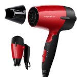 Sèche - cheveux 1500w double voltage compact de voyage avec manche pliable 2 vitesses protection contre ... Sèche - cheveux 1500w double voltage compact de voyage avec manche pliable 2 vitesses protection contre ...