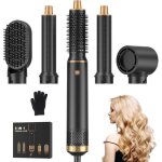 Seche cheveux 5 en 1 brosse chauffante brushing et boucleur a airbrosse lissante chauffantethermal brushbrosse ...