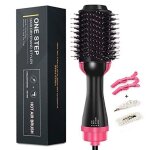 Sche - cheveux brosse soufflante 5 en 1 volumateur  air chaud ngatif lon multifonctionnel lissante ...