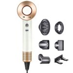 S�che - cheveux professionnel 2 000w avec 5 embouts magn�tiques diffuseur pour cheveux boucl�s compact ...