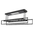 S�che - linge t�lescopique �lectrique montage au plafond longueur r�glable de 130 � 215 cm capacit� de ...