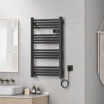 Sèche - serviettes électrique follo 96 x 54 cm 500w noir Sèche - serviettes électrique follo 96 x 54 cm 500w noir