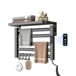 S�che - serviettes �lectrique mural affichage led temp�rature r�glable de 30 � 70�c minuteur de 1 � 24 ...