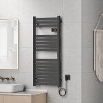 Sèche - serviettes électrique ringebu 120 x 50 cm 500w noir Sèche - serviettes électrique ringebu 120 x 50 cm 500w noir