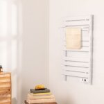 Sche - serviettes lectrique - warm towel - 500w - mural ou au sol - minuterie 8h - cran lcd