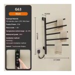 Sèche - serviettes - g63 - noir - Électrique - 5 barres Sèche - serviettes - g63 - noir - Électrique - 5 barres
