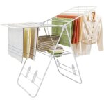 S�choir � linge � 2 niveaux�tendoir pliable 2 ailes r�glables en hauteurtancarville en acier inoxydable ...