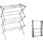 S�choir � linge dint�rieur pliable - etendoir � linge pliable et extensible m�tallique - 3 hauteurs - ...