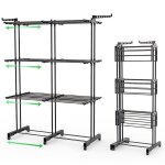 Vounot® séchoir à linge extensible et pliable - 40m d?étendage séchage sur 3 niveaux - étendoir vertical ... Vounot® séchoir à linge extensible et pliable - 40m d?étendage séchage sur 3 niveaux - étendoir vertical ...
