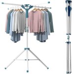 S�choir � linge pliable 110 - 180cm �tendoir � linge sur tr�piedseche linge en acier inoxydable avec ...