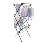 S�choir � linge pliable � 3 niveaux �tendoir avec 14 barres suspendus s�choir en acier inox pour chaussettes ...