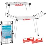 S�choir � linge pliable - janshop - 19m de s�chage - 2 ailes pliables - supports � linge - pieds antid�rapants ...
