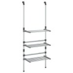 S�choir � linge suspendu � 3 niveaux aluminium - - mothinessto3005