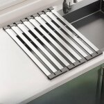 S�choir � vaisselle enroulable tapis d�gouttage au - dessus de l�vier �gouttoir � vaisselle pliable �gouttoir ...