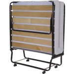 Sedac lit dappoint pliant 17 lattes 90x190cm + matelas mousse 10 cm