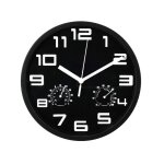 Segnale horloge murale avec thermomtre et hygromtre 25 cm noir ko - 837362300cern