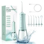 Sejoy hydropulseur 280ml sans fil hydropulseur dentaire portable rechargeable avec 4 modes et 6 embouts ... Sejoy hydropulseur 280ml sans fil hydropulseur dentaire portable rechargeable avec 4 modes et 6 embouts ...