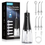Sejoy hydropulseur jet dentaire rechargable portable 350ml avec 6 buses irrigateur oral electrique 5 ... Sejoy hydropulseur jet dentaire rechargable portable 350ml avec 6 buses irrigateur oral electrique 5 ...