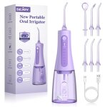 Sejoy hydropulseur jet dentaire rechargable portable 350ml avec 6 buses irrigateur oral electrique 5 ... Sejoy hydropulseur jet dentaire rechargable portable 350ml avec 6 buses irrigateur oral electrique 5 ...