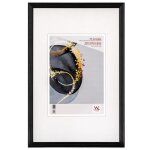 Cadre photo - select - 30x40 cm - bois noir - verre acrylique - design contemporain