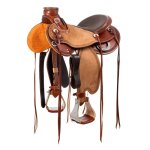 Selle de western pour cheval westwood classic wade - marron - 165 / quarter tree