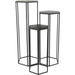 Sellette gigogne metal noir x3
