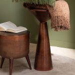 Sellette ronde 33x33x64 cm en aluminium bronze - alzu Sellette ronde 33x33x64 cm en aluminium bronze - alzu
